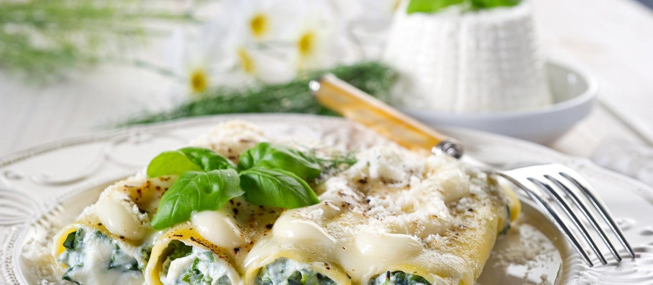 canneloni ze szpinakiem