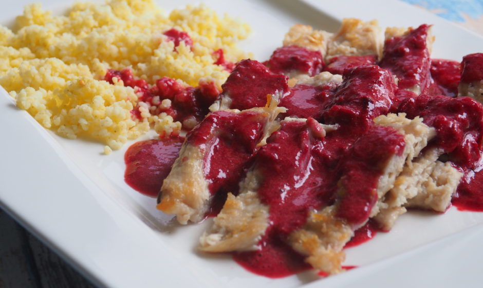 Pierś z indyka w sosie wiśniowym