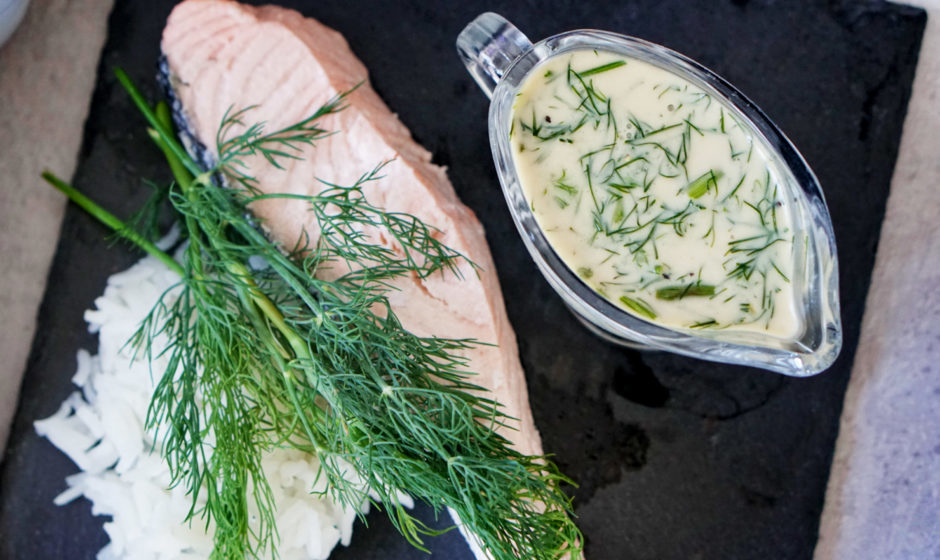 Ryba gotowana w sosie koperkowym